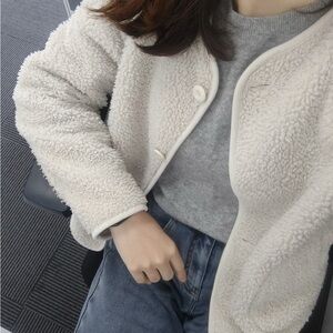 Uniqlo Teddy Cream Jacket